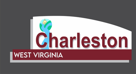 Sticker - Charleston West Virginia united states