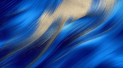 Poster - abstract blue background with waves