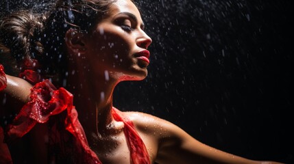 Canvas Print - High-energy flamenco dance performance