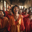 Gospel Choir Elevates Spirits in Unity with Traditional Tunics