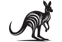 Kangaroo  Silhouette Vector Illustration