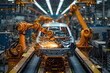 © lucky pics - robotic welding of car bodies at car manufacturing factory line