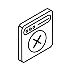 Wall Mural - cross sign with website showing concept icon of blocked website