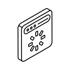 Wall Mural - an isometric icon of website loading in modern design style, ready to use