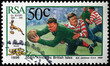 Rugby match of 1896 South Africa vs. British Isles celebrated on stamp
