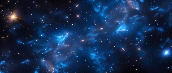 Wall Mural - Universe filled with stars, nebula and galaxy.