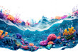 Underwater Wonderland isolated on white background