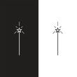 Set of magic wand icons. Magic wand with a star, wizard tool. Magic and miracle symbols. Wizard stick for apps and web sites, vector.
