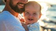 A Father's Love - A joyful moment between a father and his baby. Fictional Character Created By Generated By Generated AI.