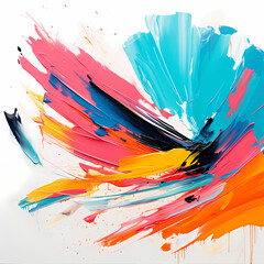 Poster - Abstract art with bold brushstrokes.