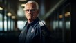 © javier - Elderly security supervisor wisdom in natural light