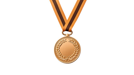 Wall Mural - award medal cutout. isolated champion medal on transparent background