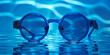 Style and Safety.Sunglasses and Goggles for All Occasions on blue background 