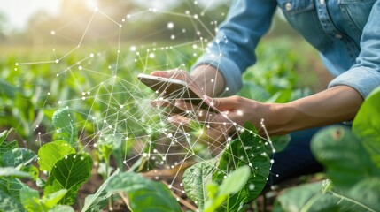 Agriculturist utilize the core data network in the Internet from the mobile to validate, test, and select the new crop method. Young farmers and tobacco farming