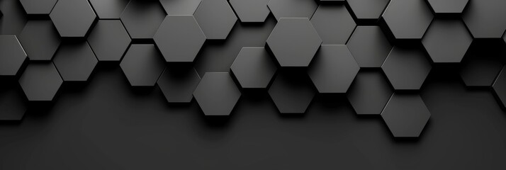 Wall Mural - Vibrant 3d abstract background in bright black and grey tones for design projects