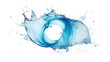 © Spear - Circular Water Gyre Splash in Blue Aqua - Dynamic Motion of Liquid Flowing in Isolated Transparency, Perfect for Environmental Themes and Fresh Concepts.