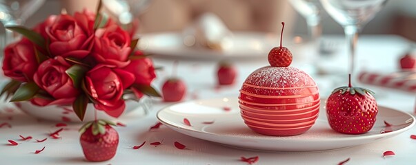 Sticker - christmas decorations on a table