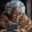 Generative AI image of Think of a meme: a black old woman cynically comments on popular tweets