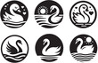 Swan Logo Vector icon illustration