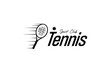 © SURYANI - Vector silhouette of tennis racket and ball for tennis sport logo design
