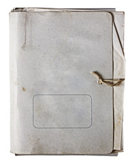 Canvas Print - old folder with stack of papers