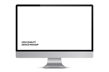 Wall Mural - 3d high quality realistic device mockup. computer monitors, laptops, tablets and mobile phones. elec