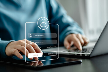 internet network cybersecurity concept, data privacy protection from malicious attacks, digital info