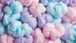 Colorful cotton candy texture background in soft pastel colors.