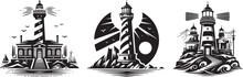Lighthouse, Colorless Vector