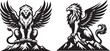 griffin, half lion, half eagle laser cutting engraving