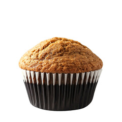 Wall Mural - front view of single chai spice muffin isolated on a white transparent background