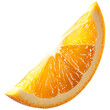 © korawik - Fresh juicy orange slice flying isolated on white, clipping path
