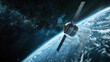 Satellite Orbiting Earth in Space