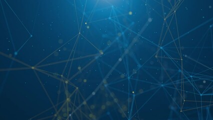 Wall Mural - abstract digital data network, 4k seamless loop animation