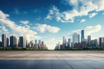 Wall Mural - A view of a city with tall buildings. Suitable for urban themes