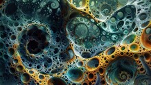 Bubble Fractal: A Close-up Of A Liquid Filled With Bubbles, Revealing A Mesmerizing And Intricate Fractal World.