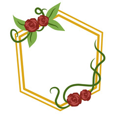 Wall Mural - Botanical frame. Leaves border.