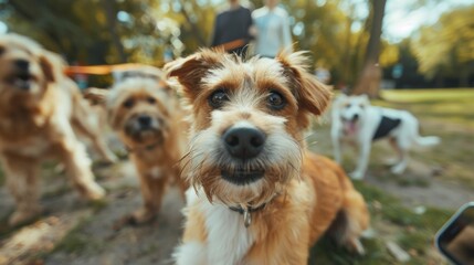 Poster - A group of dogs standing next to each other