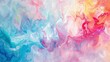 Abstract Painting With Blue, Pink, Yellow Colors