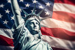 Generative AI colorful memorial independence day american flag day holiday stock image illustration wallpaper