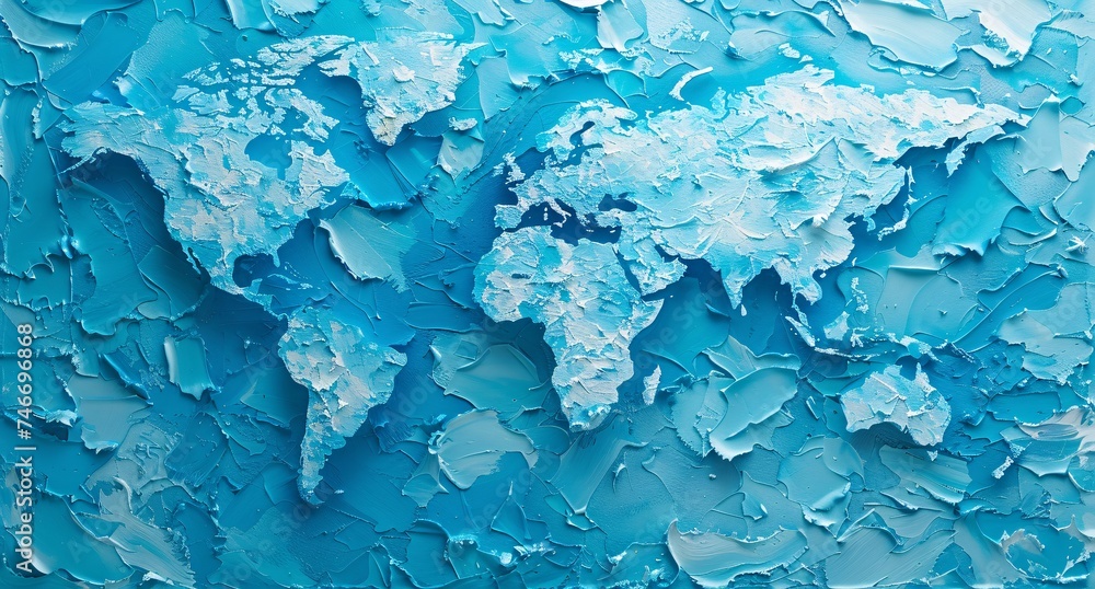 3D world map illustration Stock Illustration | Adobe Stock