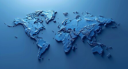 3d world map illustration