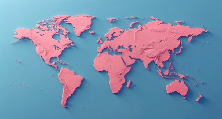 3d world map illustration