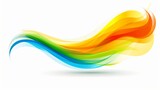 Fototapeta Abstrakcje - Vivid rainbow colorful wave abstract background perfect for artistic design projects