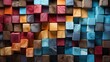 different colors of wooden blocks in the background, in the style of colorful muralist, quadratura, bold chromaticity, color photography, matte background, eye-catching