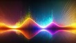  a bright colorful and horizontal sound wave 