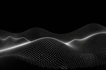 Abstract white particle background Flow wave with