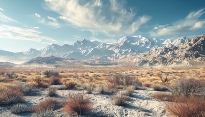 Wall Mural - Nevada Mojave Desert, southern nevada, road in the desert, american desert, desert landscape, emty desert