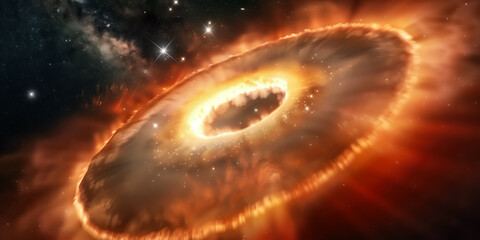 Wall Mural - space background with gamma ray bursts