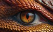 This image offers an intimate glimpse into the piercing eye of a dragon, a gateway to ancient legends. The surrounding scales boast a craftsmanship that is both powerful and artistic. AI Generative